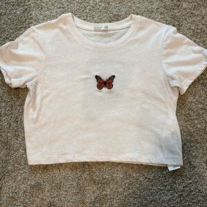 Cotton On Cream Butterfly T-Shirt